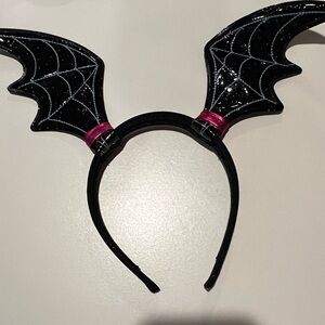 Vamparina Black and Pink Bat Wing Headband for Kids